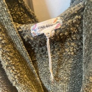 Fuzzy green cardigan